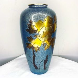 Gold floral vase